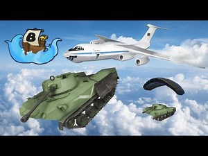 AIR-DROPPING TANKS into BABFT UKRAINE (IL-76 and BMD-2 CHAOS) | Build a Boat for Treasure