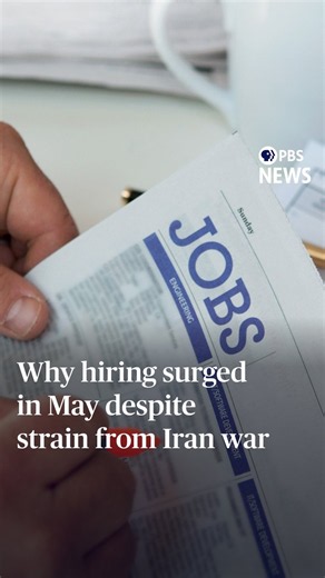 There was surprising strength in the latest U.S. jobs report. Employers added 172,000 jobs in May, the third straight month of job gains.Overall, the labor market appears strong despite concerns about the Iran war, rising prices and artificial intelligence.@IAmAmnaNawaz speaks with Diane Swonk, chief economist at KPMG, a multinational accounting and advisory firm, for more analysis.