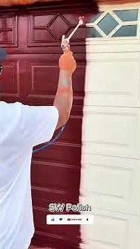 Update your garage door with a paint job 😁 Color: SW Polish