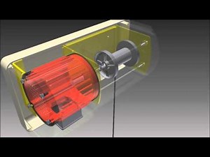 Winch, casing and remote control - Autodesk Inventor.