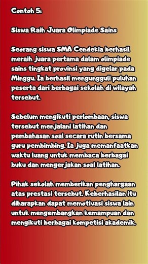 CONTOH TEKS BERITA JURNALISTIK