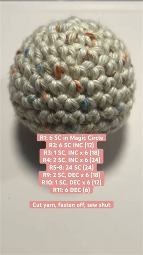 How to crochet amigurumi ball #crochet #crochetpattern #amigurumi #amigurumiforbeginners