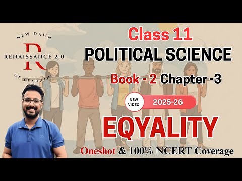 Class 11 Political Science | Book 2 | Chapter 3 | Equality | With Notes In Hindi