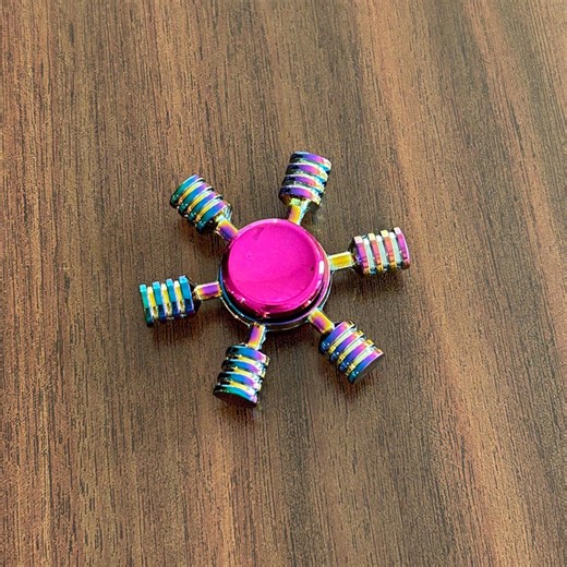 Rainbow Radial Piston Fidget Spinner Metallic 6-cylinder Engine Kinetic Desk Toy - Etsy