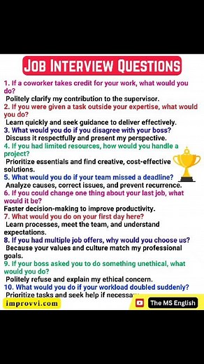 55K views · 129 reactions |  Job interview #Job #jobs | English Skill Improvement | Facebook