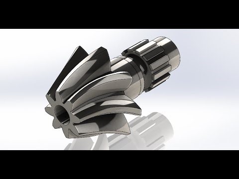 Creating a Helical Bevel Gear 3D Model in SolidWorks 2018 | Step-by-Step Tutorial