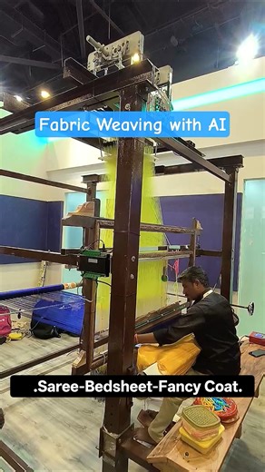 AI-Powered Fabric Weaving! 🧶🤖 Weaving a customized saree with AI | AI Impact Summit 2026, India