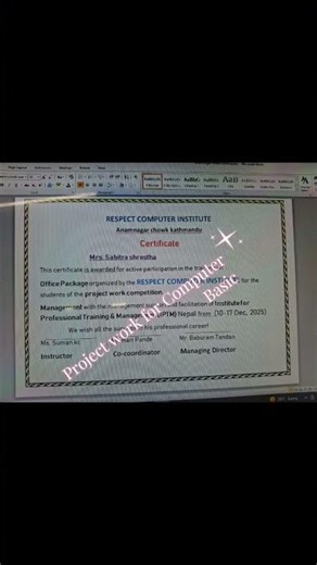 Project work for Computer Basic