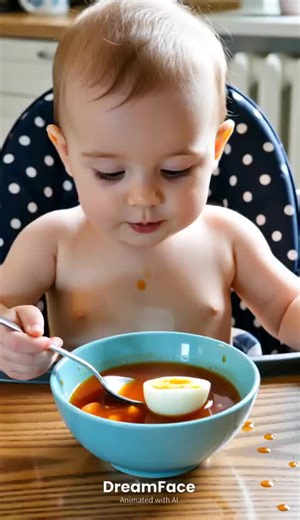 Baby eating soup 🍲🍲🍲🍲🍲🍲🍲🍲 #foryou #viral #cutebaby #funnybaby #Babypoem