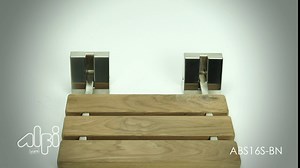 ALFI brand ABS16S-BN Shower Seat, 15.75"L x 13.4"W x 4.25"H, Natural Wood