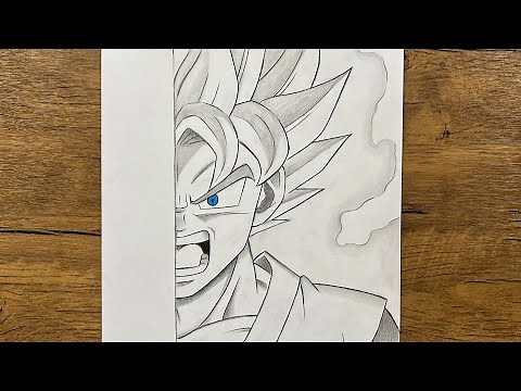 How to Draw Goku Super Saiyan Blue 🔥 Easy Anime Drawing Tutorial