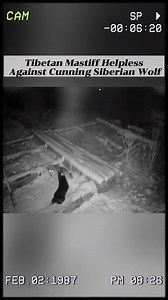 Tibetan mastiff helpless against cunning Siberian wolf | Wild Animals