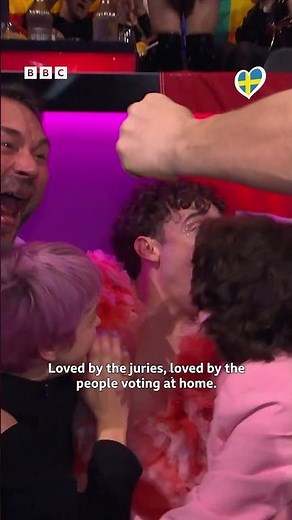 The moment Nemo broke the code and won #Eurovision2024! 🏆 - BBC