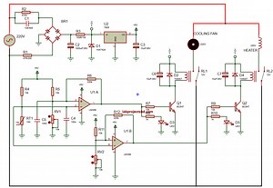 Simple Analog temperature Controller for an incubator with Capacitor Power Supply - Lab Projects BD