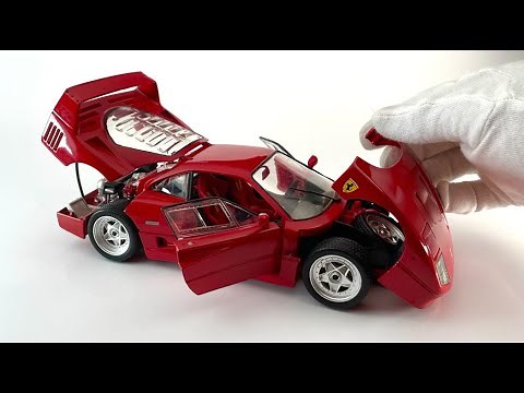 Unboxed Ferrari F40 ( Realistic Die cast Model Car ) Hot Wheels 1/18 scale