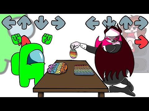 FNF Characters vs Mini Crewmate | POP-IT Battle | Friday Night Funkin vs Among Us