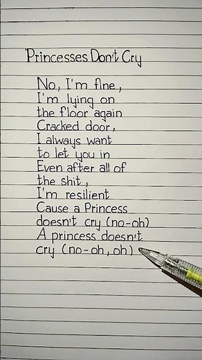 princess don't cry lyrics