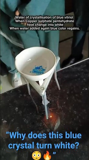 Why Does Copper Sulphate Change Colour? | Water of Crystallisation Demo 💙🧪