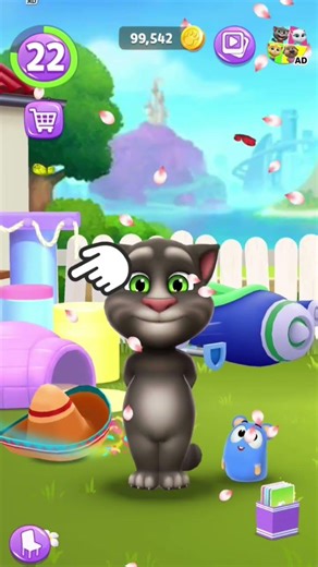 Talking Tom 2.Tom is playing with the mouse(iOS new android gameplay)