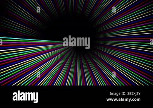 Colorful spiral stripes motion graphics with plain black background Stock Video Footage - Alamy