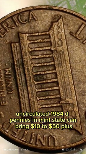 🇺🇸1984D Lincoln Penny – Doubled Ear Error Worth $1,000+! 💰#1984DPenny #LincolnCent #RareCoins