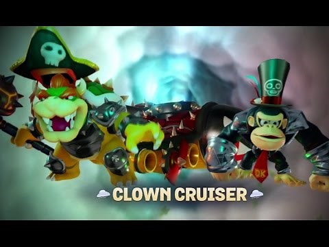 Skylanders Superchargers (Wii U) Walkthrough Part 7 - Bowser and Donkey Kong Race (2 Player)