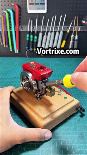 Building a Mini Single-Cylinder Gasoline Engine #motro #engineering #mechanic #diy #kit