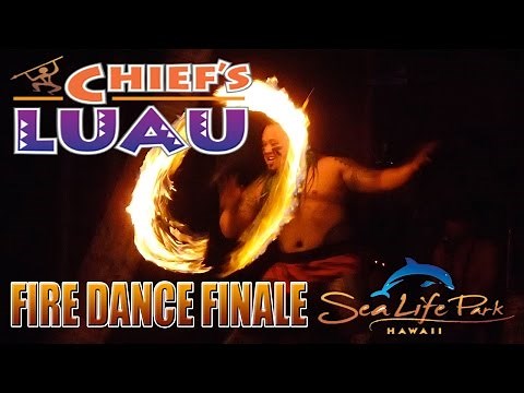 Chief's Luau Fire Dance Finale (Sea Life Park - O'ahu, Hawaii) 11-4-15