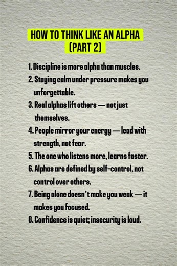 Becoming an alpha isn’t about power — it’s about control, discipline, and focus. 💪#shorts