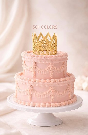 Crown Cake Topper, Princess Cake Topper, Gold Crown, Princess Birthday Decoration, Cake Smash Topper, 50  Colors | Sienna - Etsy