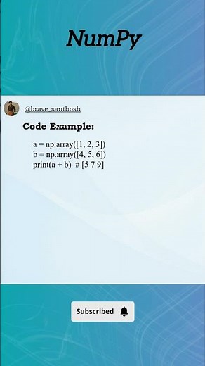 NumPy Array Addition Explained | Python NumPy Tutorial for Beginners