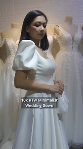 67K views · 742 reactions | 10k RTW Minimalist Wedding Gown with long train by Lara's Bridal Boutique #thebudgetarianbride If you need wedding planning tips just subscribe to thebudgetarianbride.com ❤️ | The Budgetarian Bride | Facebook