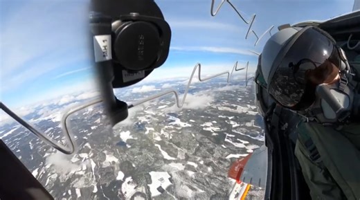 Inside the cockpit of a Finnish Air Force fighter jet