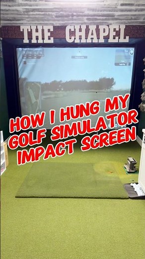 DIY Impact Screen installation. #diy #golfsimulator #golflife #golfaddict #golftips