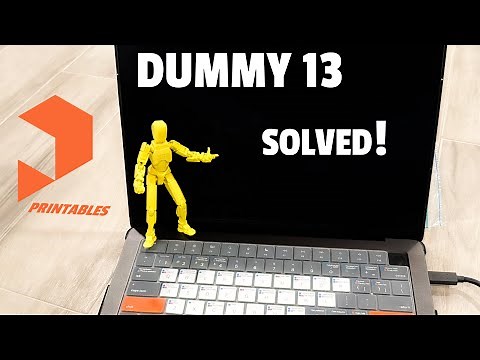 DUMMY 13 Printable Jointed Figure Solved! How to print dummy 13 in PLA - Part 1