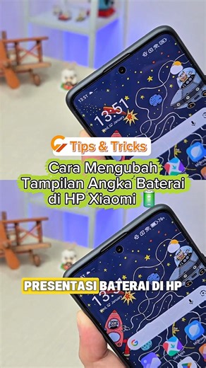 Cara Ubah Tampilan Presentase Angka Baterai HP Xiaomi 🔋🤓 #XiaomiTips #TipsXiaomi #MIUI