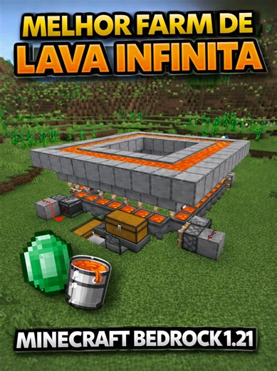 A Melhor Farm de Lava Infinita em Minecraft Bedrock