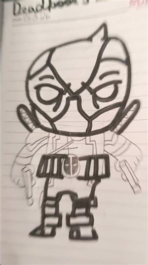 Deadpool cartoon version drawing #shadow #drawing #trending #trending #artist it's.anubhav_arts