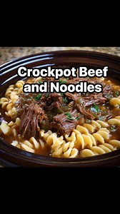2 to 3 pound chuck roast 4 cups of beef brothBrown gravy mix packetRanch packet1/4 cup of butter 4 cups pasta Cook everything in your crock pot on low for 8 to 10 hours. Shred the beef. Turn crockpot on high and add noodles. Cook for an hour to an hour and half. | Andrew Miller