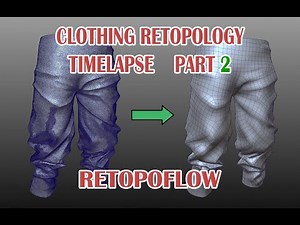 Clothing Retopology in Retopoflow - Timelapse Part 2