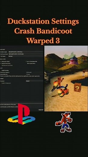 Crash Bandicoot: Warped | PS1 DuckStation Settings Guide 2025 [4K NTSC] 🎮🛠️