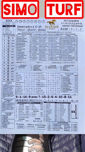 Programme Quinté (R1/C1) de Paris Vincennes 27/11/2025 | Simo Turf