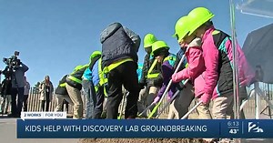 Kids Help With Discovery Lab Groundbreaking