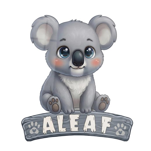 Personalized Koala Name Sign, Kids Room Decor, Peel and Stick, Custom Nursery Plate - Etsy