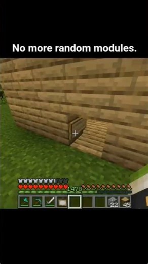 No more random modules. #minecraft #shortvideos