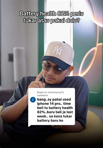 Replying to @nrshamyraa5 battery health 82% pakai dulu atau terus tukar? #smartfix #iphone #smartfixstudio #smartfixcentre