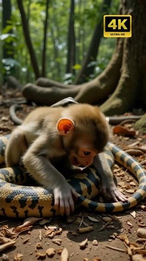 Monkey vs Python: Brutal Attack in the Indian Forest! #wildlife