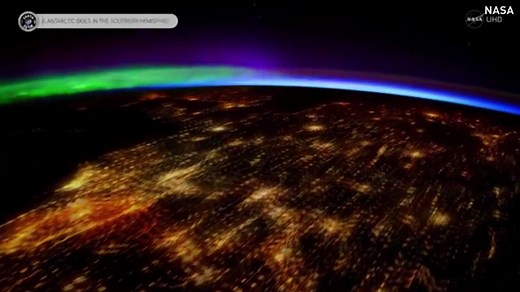 28K views · 827 reactions | NASA released a stunning video of the Aurora Borealis in space! | 12News | Facebook