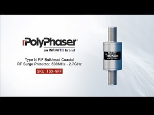 PolyPhaser's TSX-NFF | Type N F/F Bulkhead Coaxial RF Surge Protector, 698MHz to 2.7GHz, 500w