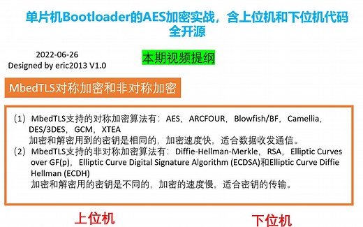 BSP视频教程第19期：单片机BootLoader的AES加密实战，含上位机和下位机代码全开源